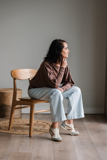 Lieke Knit Top - Mocha