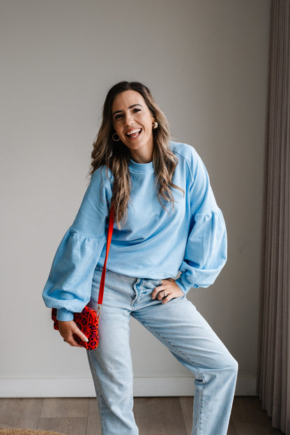 Fearlessly Fun Sweat - Cool Blue