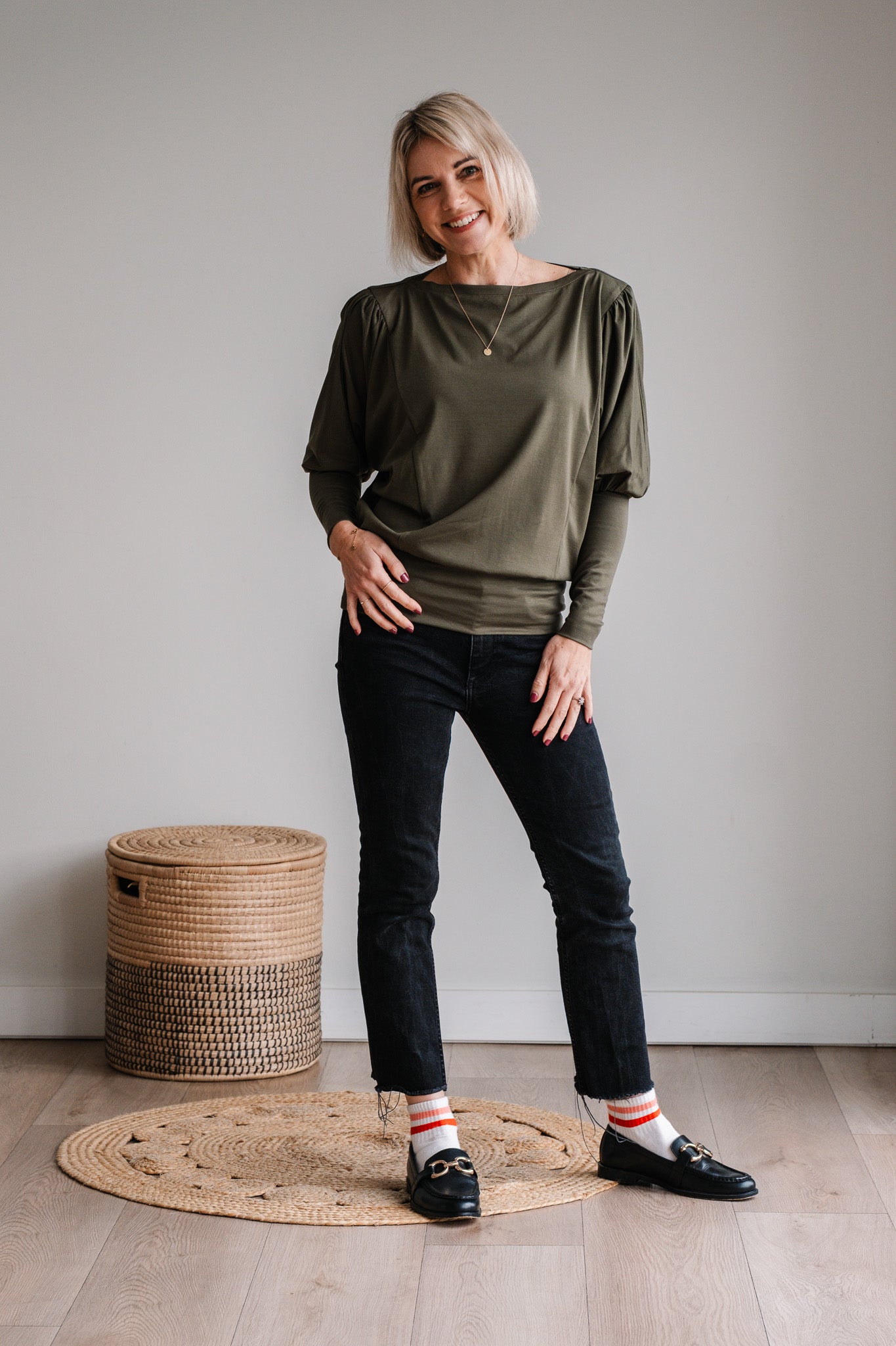 Lieke Knit Top - Olive