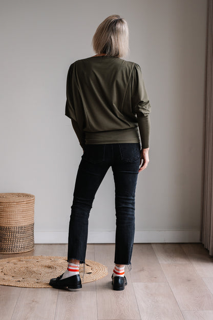 Lieke Knit Top - Olive