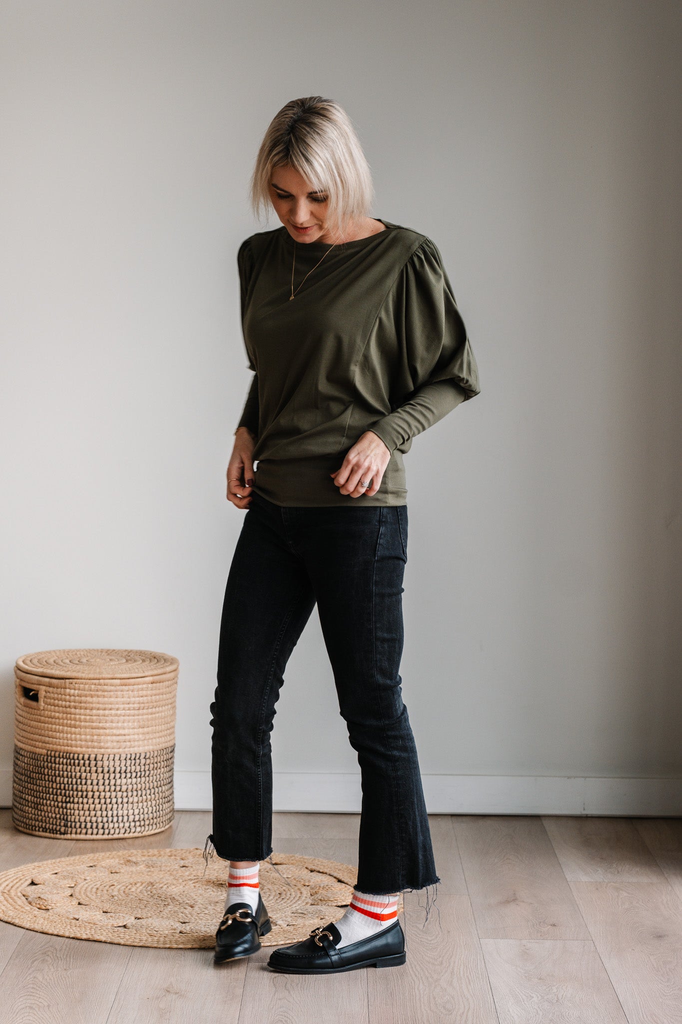 Lieke Knit Top - Olive