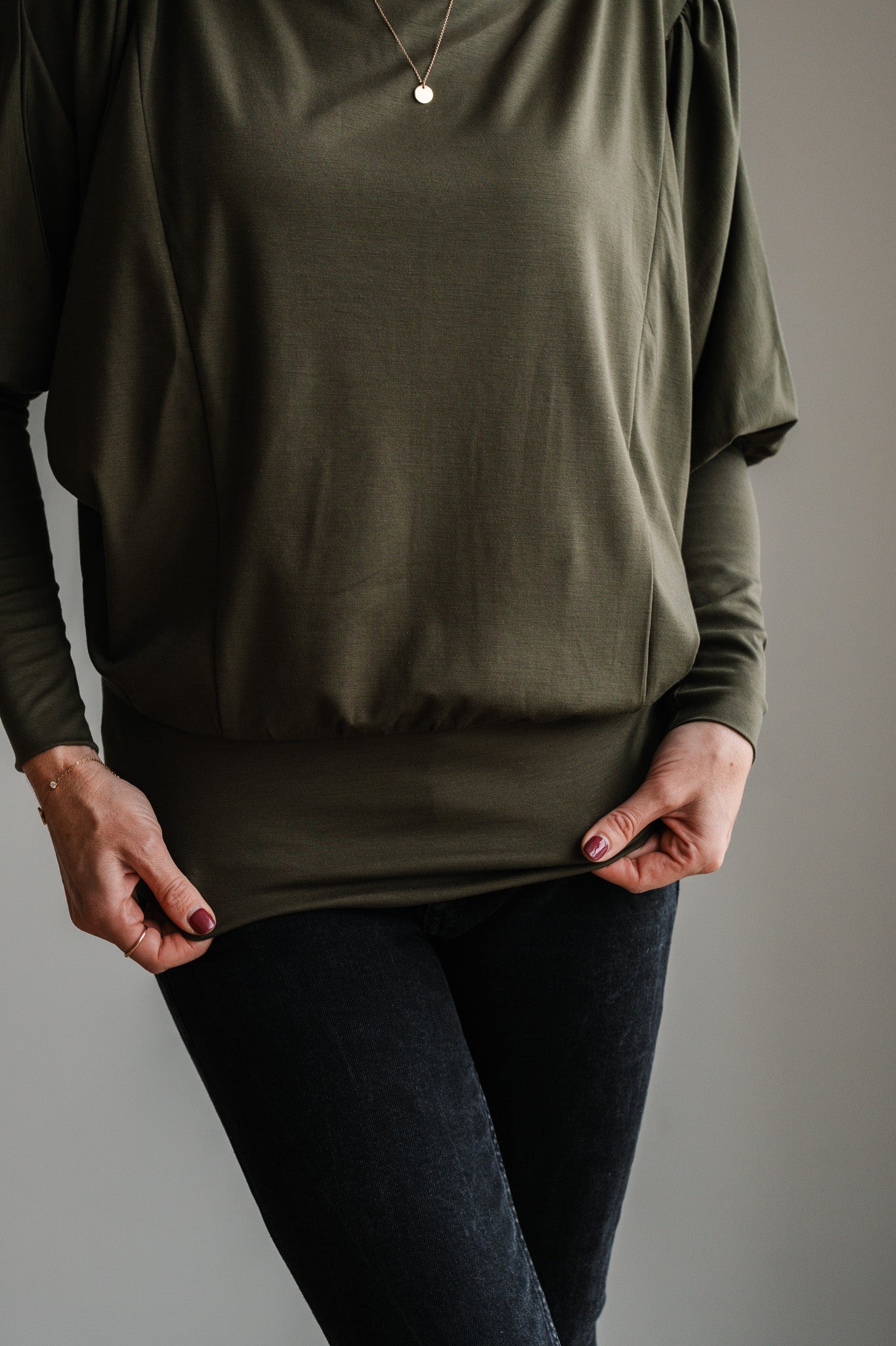 Lieke Knit Top - Olive
