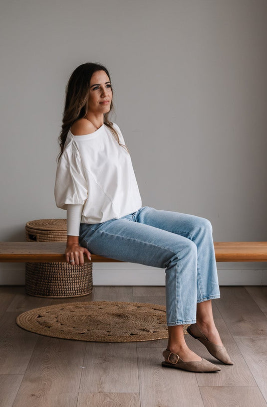 Lieke Knit Top - Milk