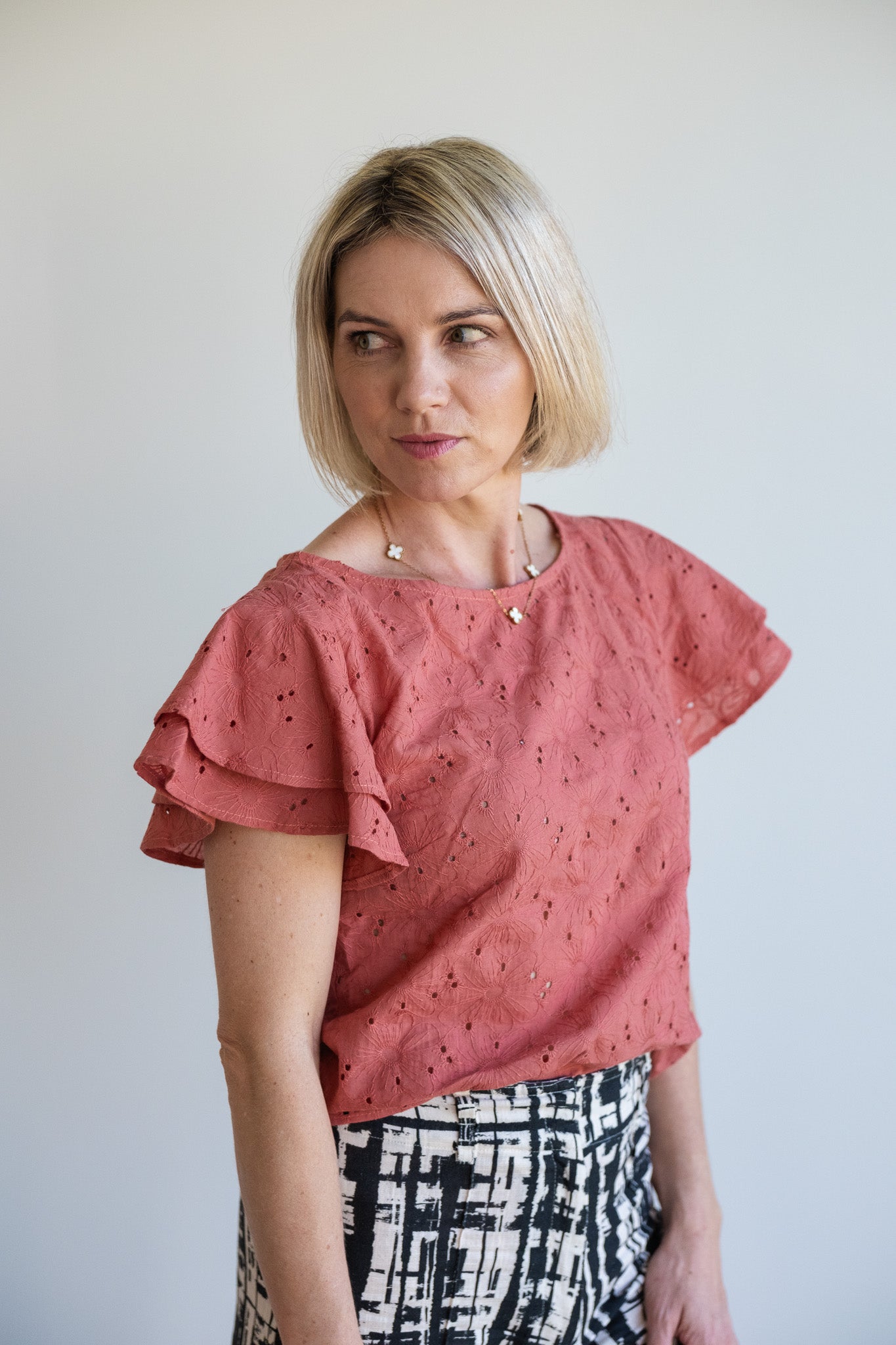 Sweet Blouse - Salmon Pink