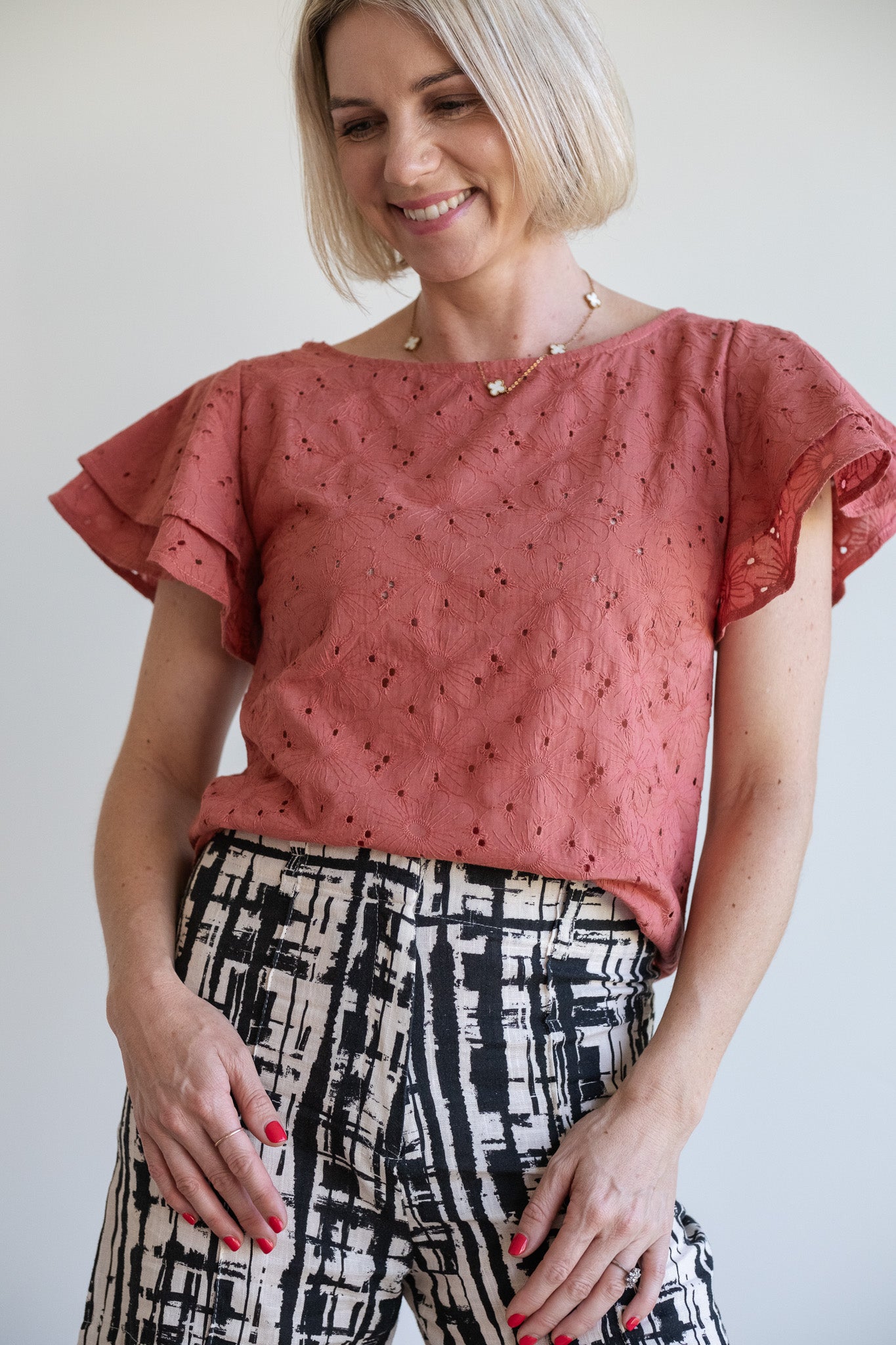 Sweet Blouse - Salmon Pink