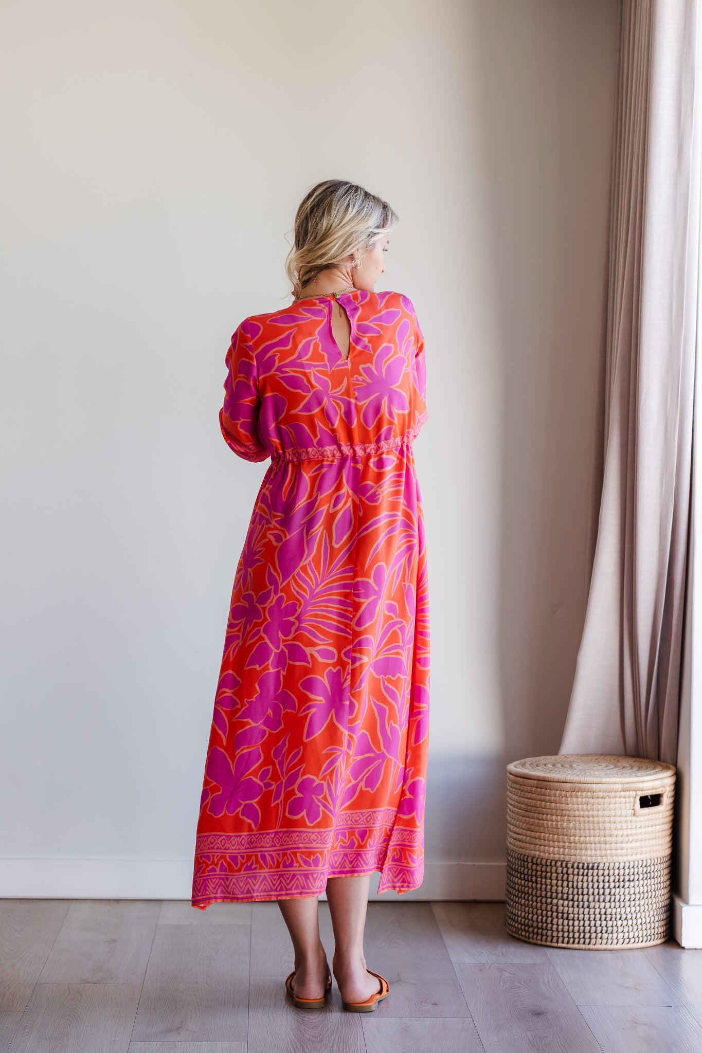 Heart Kaftan Dress - Coral