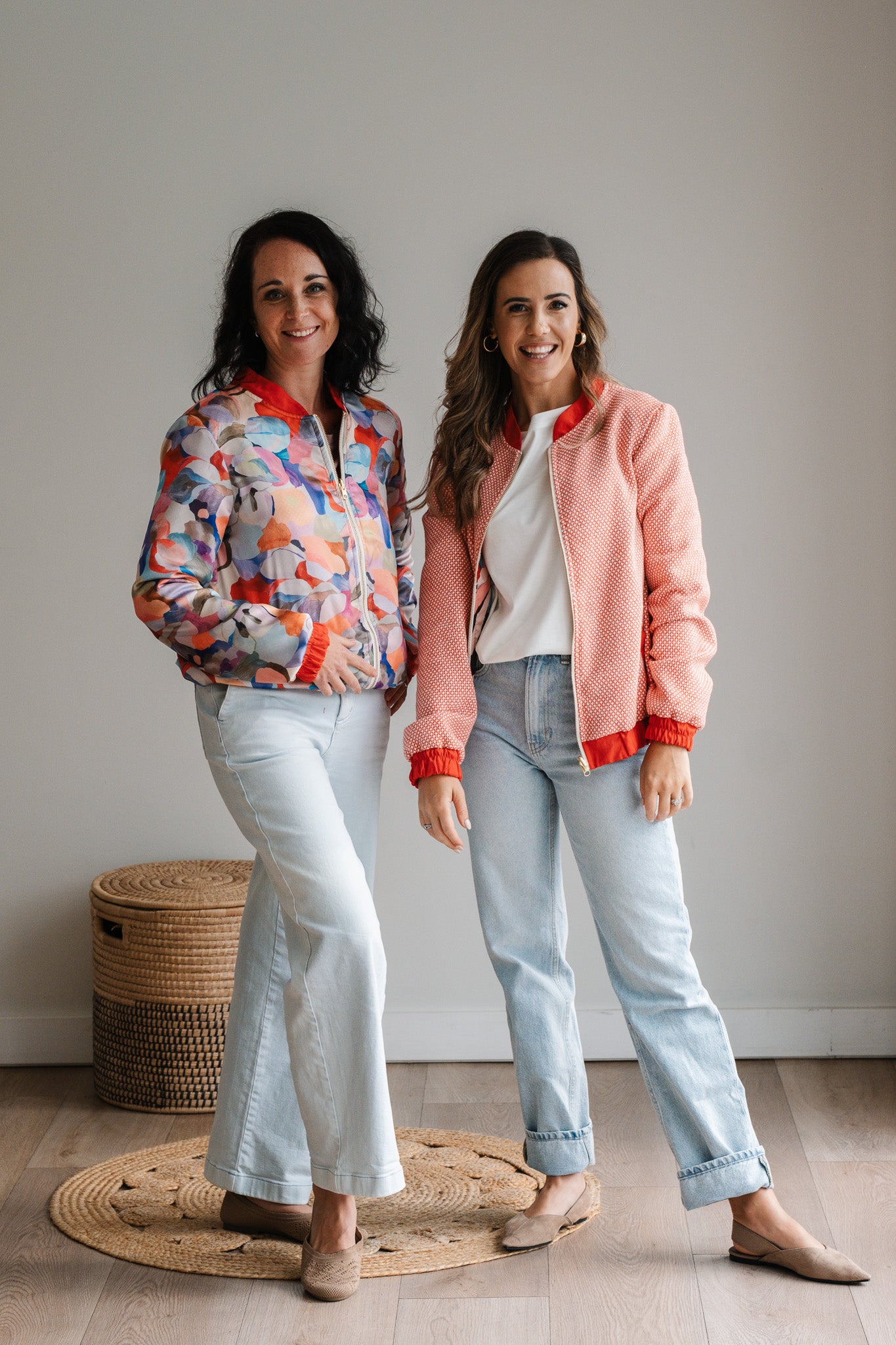 Sjiek Reversible Bomber Jacket - Coral Orange Bouclé