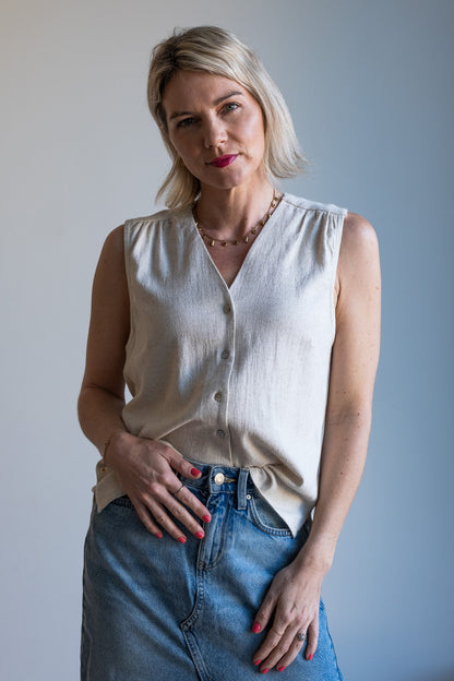 Joy Waistcoat - Natural