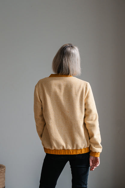 Sjiek Reversible Bomber Jacket - Yellow Bouclé