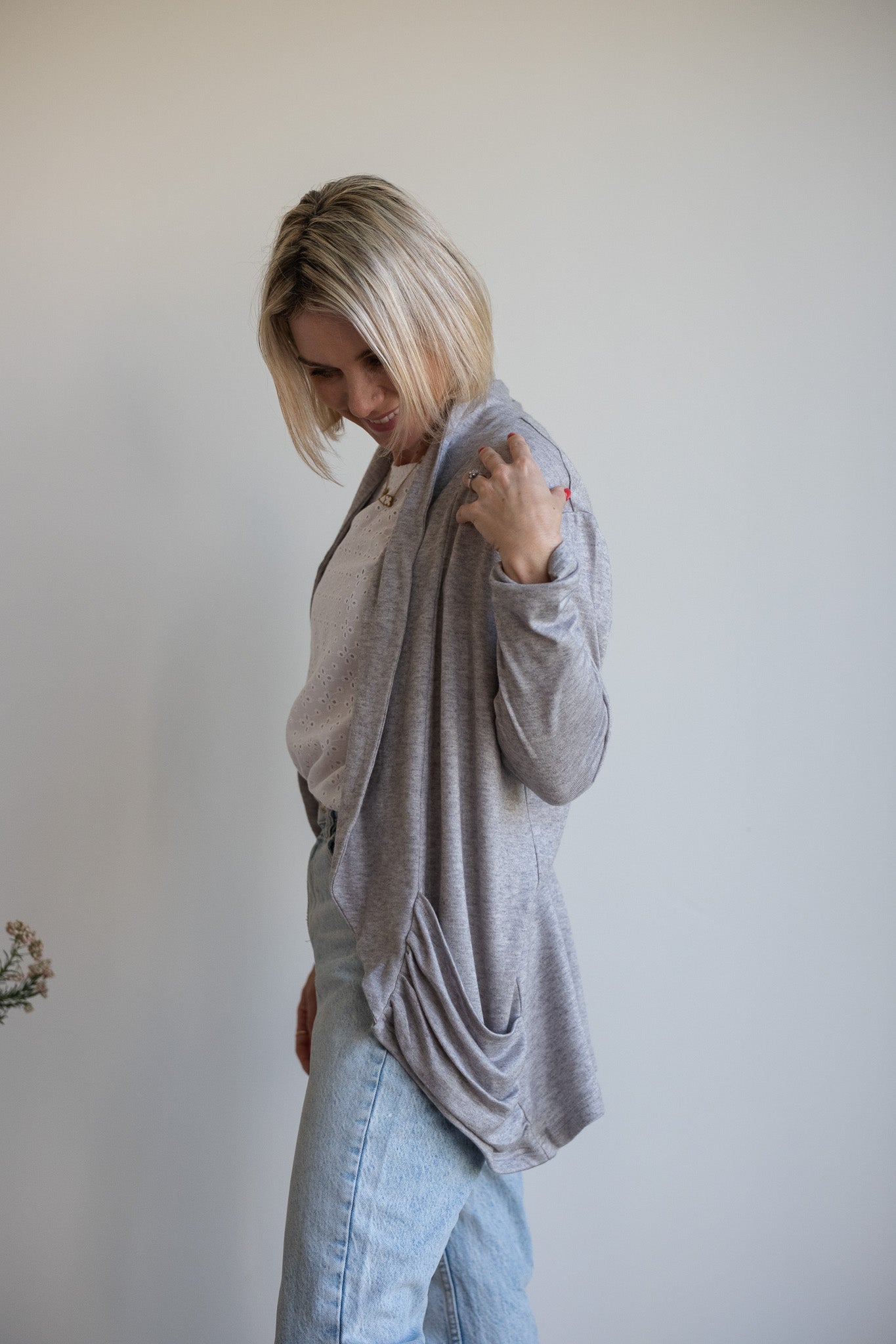 Trusting Hanky Cardi - Grey