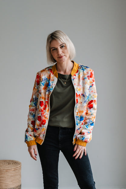 Sjiek Reversible Bomber Jacket - Yellow Bouclé