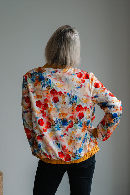 Sjiek Reversible Bomber Jacket - Yellow Bouclé