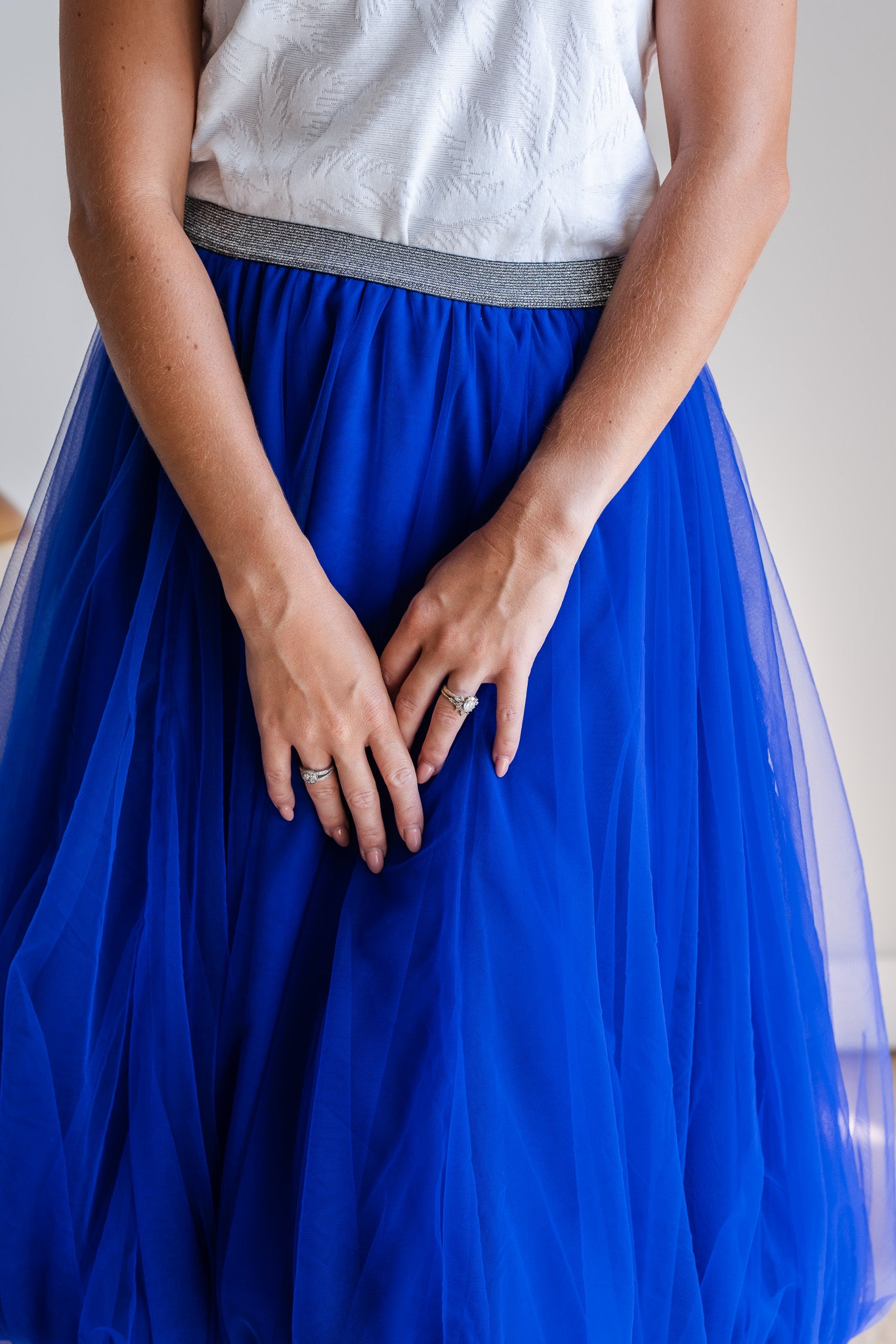Bubble Mesh Skirt - Cobalt Blue