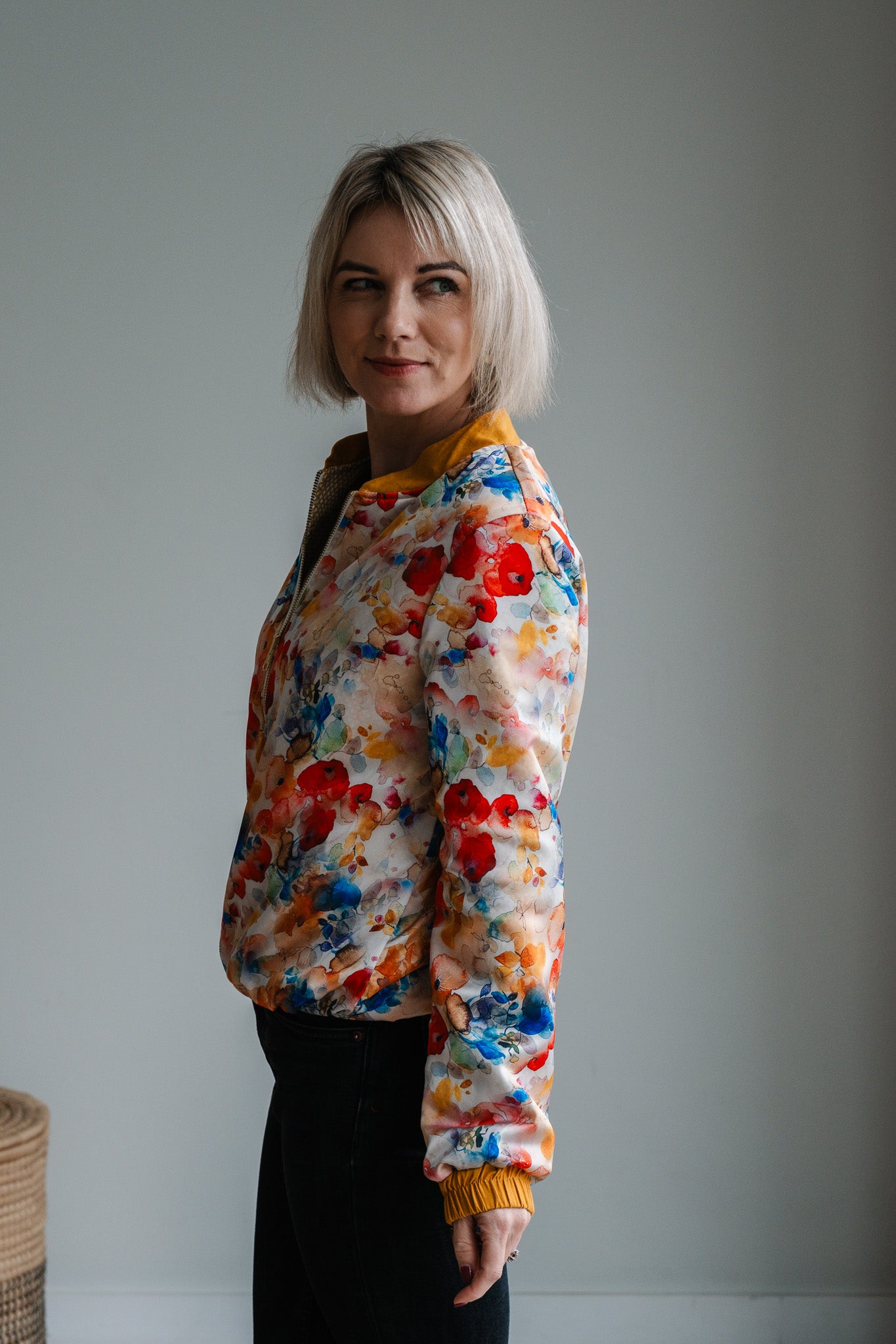 Sjiek Reversible Bomber Jacket - Yellow Bouclé