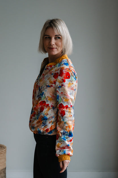Sjiek Reversible Bomber Jacket - Yellow Bouclé
