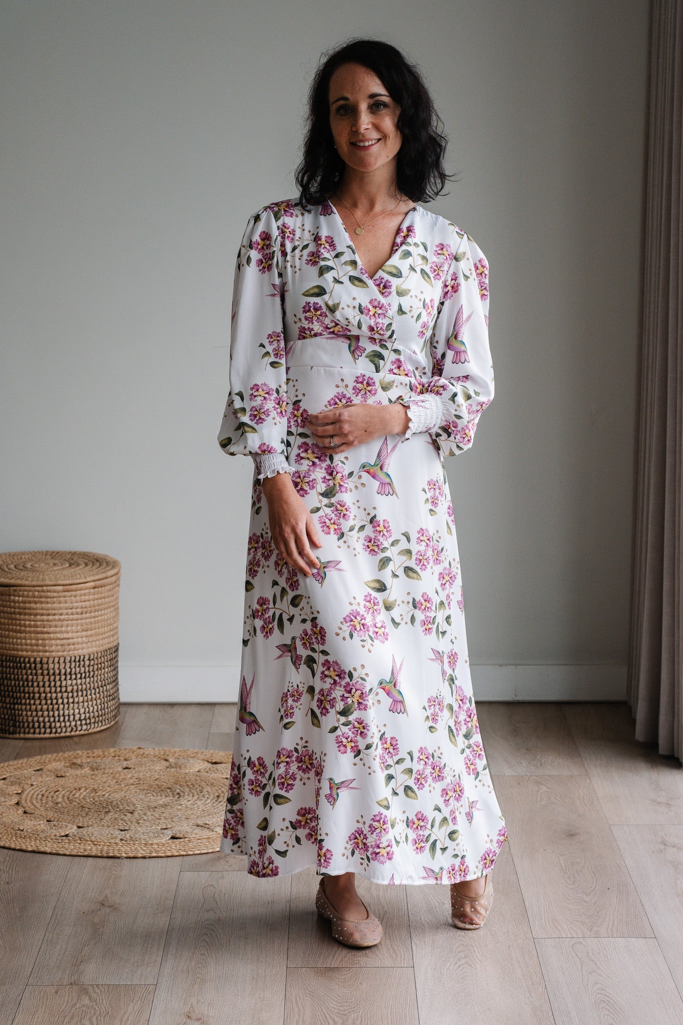 Jana Dress - White Hummingbird