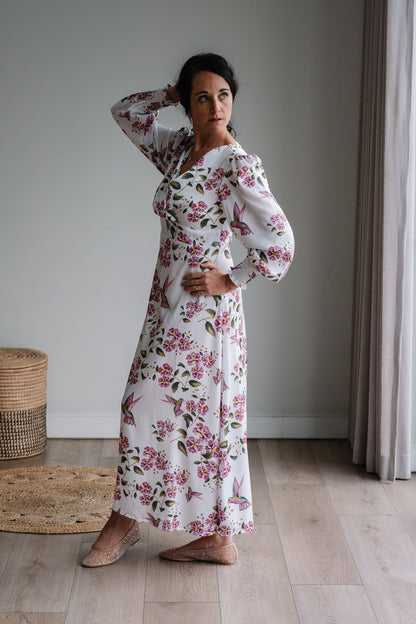 Jana Dress - White Hummingbird