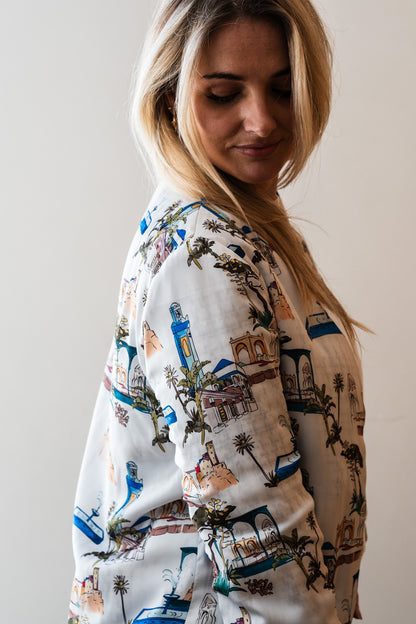 Sjiek Reversible Bomber Jacket - White Bouclé