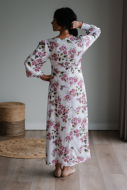Jana Dress - White Hummingbird