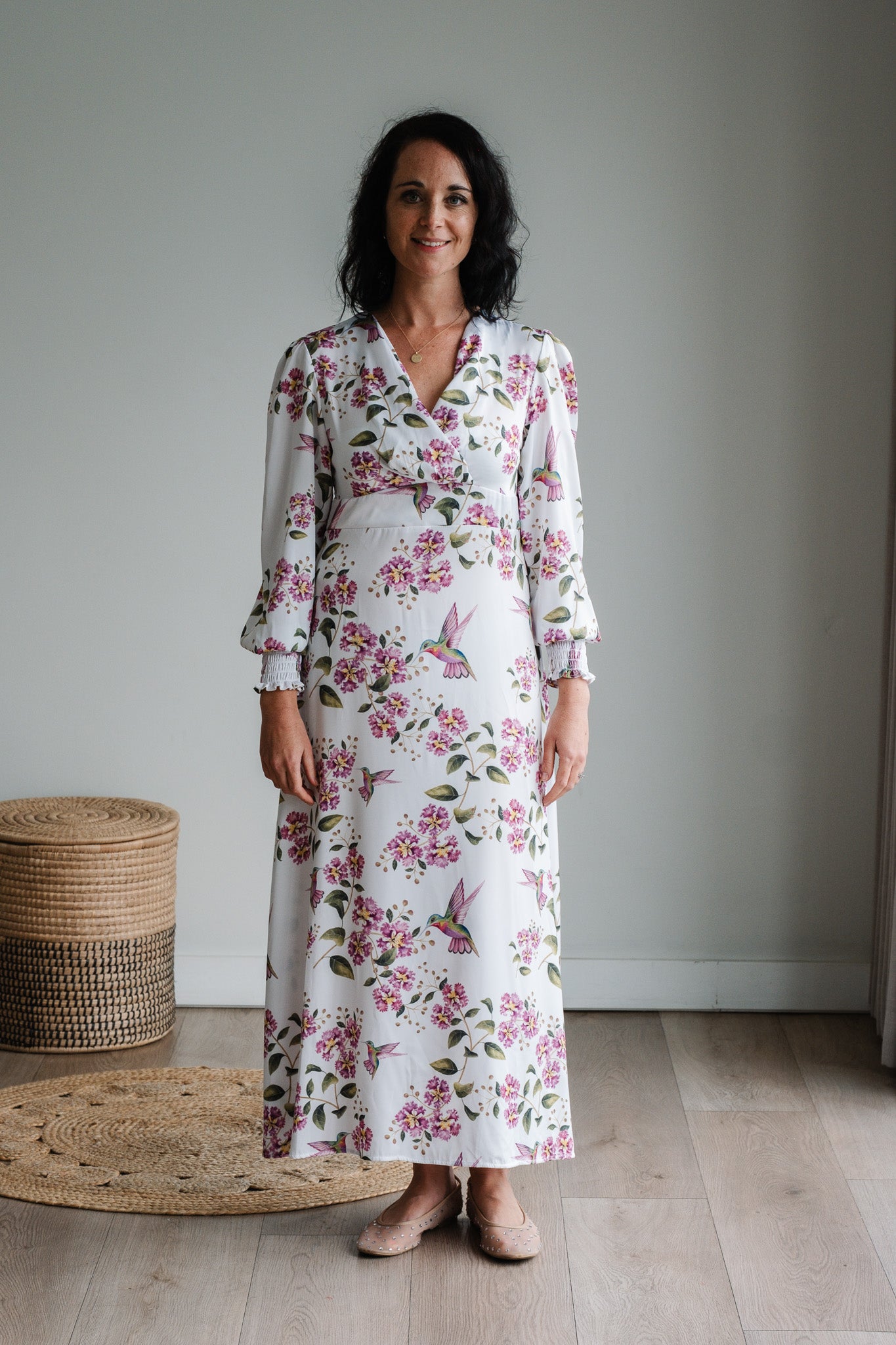 Jana Dress - White Hummingbird