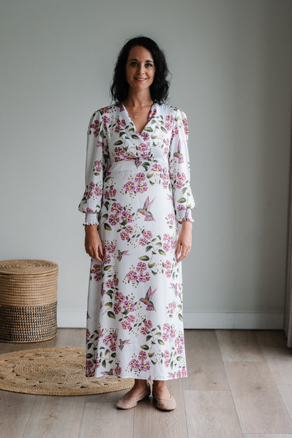 Jana Dress - White Hummingbird