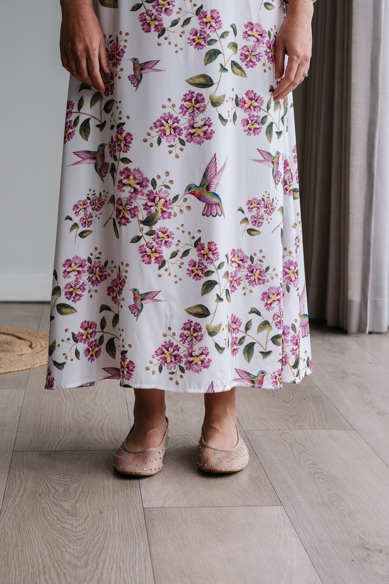 Jana Dress - White Hummingbird