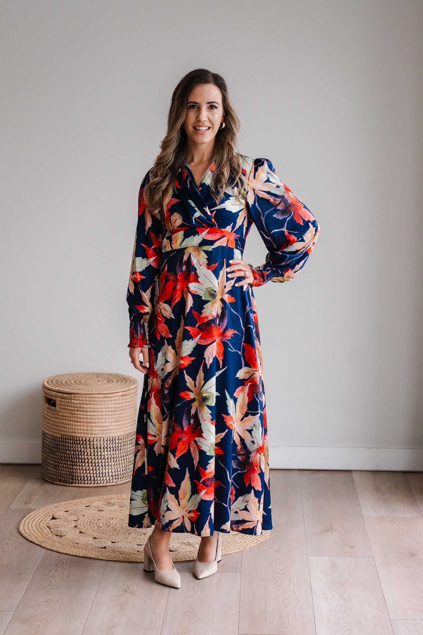 Jana Dress - Navy Floral