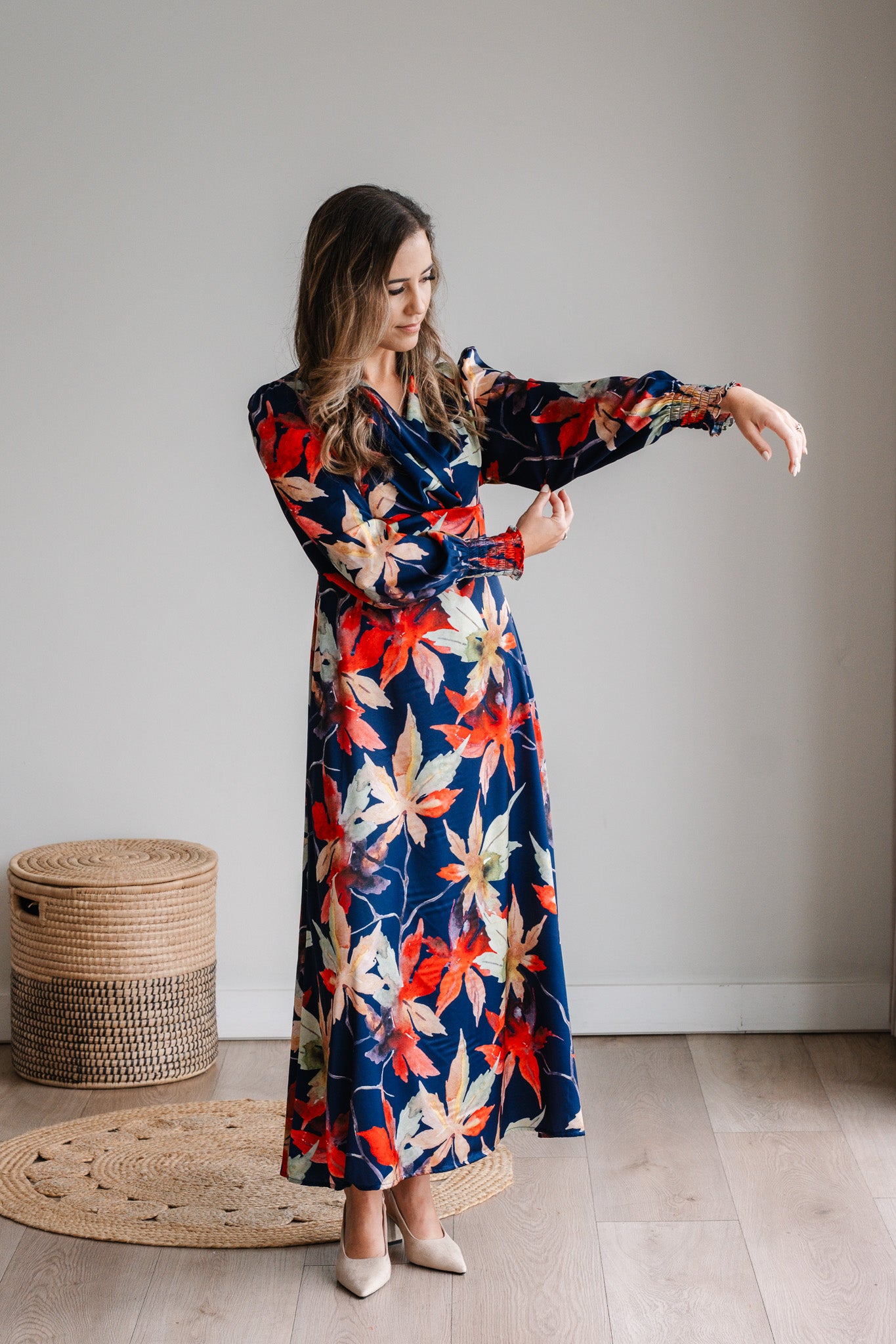 Jana Dress - Navy Floral