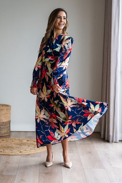 Jana Dress - Navy Floral