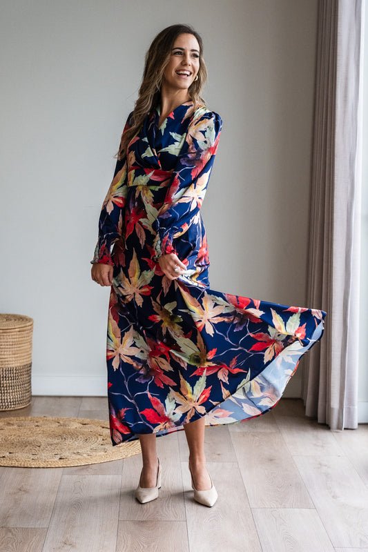 Jana Dress - Navy Floral