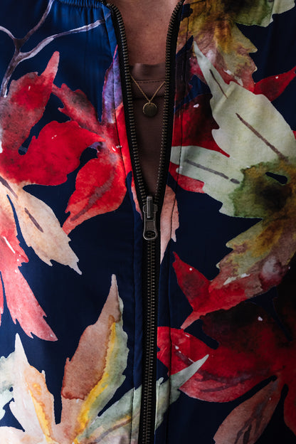 Sjiek Reversible Bomber Jacket - Green Bouclé
