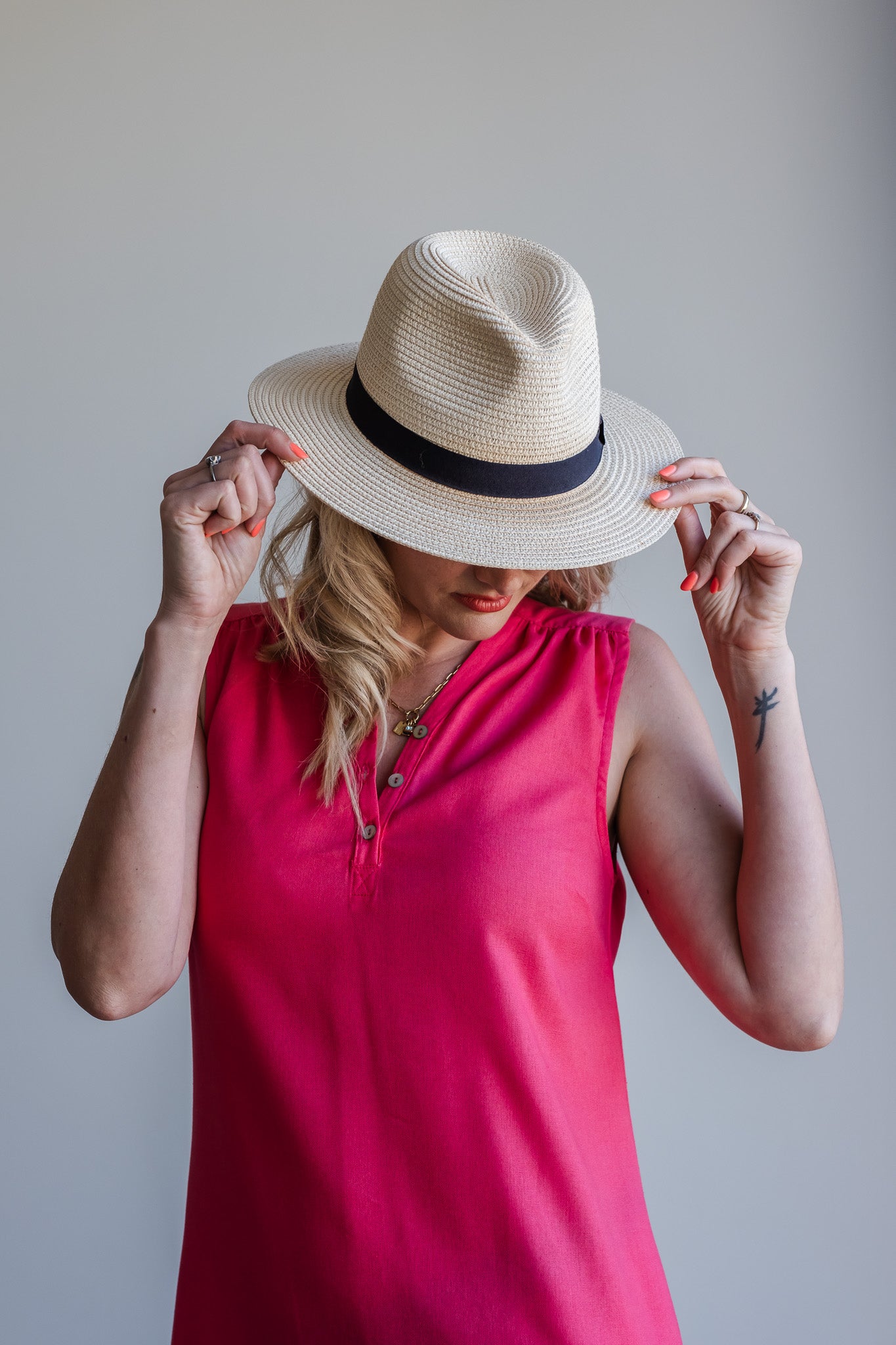 Surrender Shirt Dress - Coral Red Linen