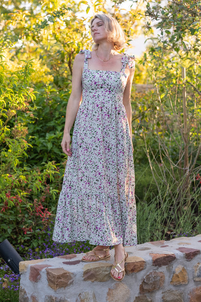 Flow Maxi Dress - Terrazzo print