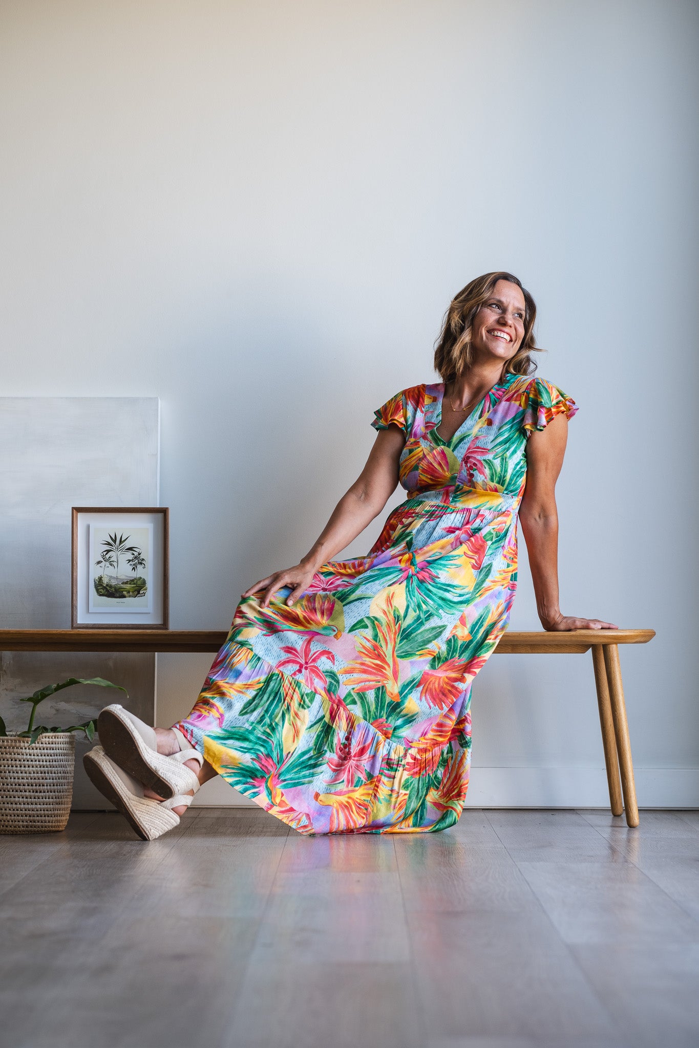 Joyful Dress - Tropical print