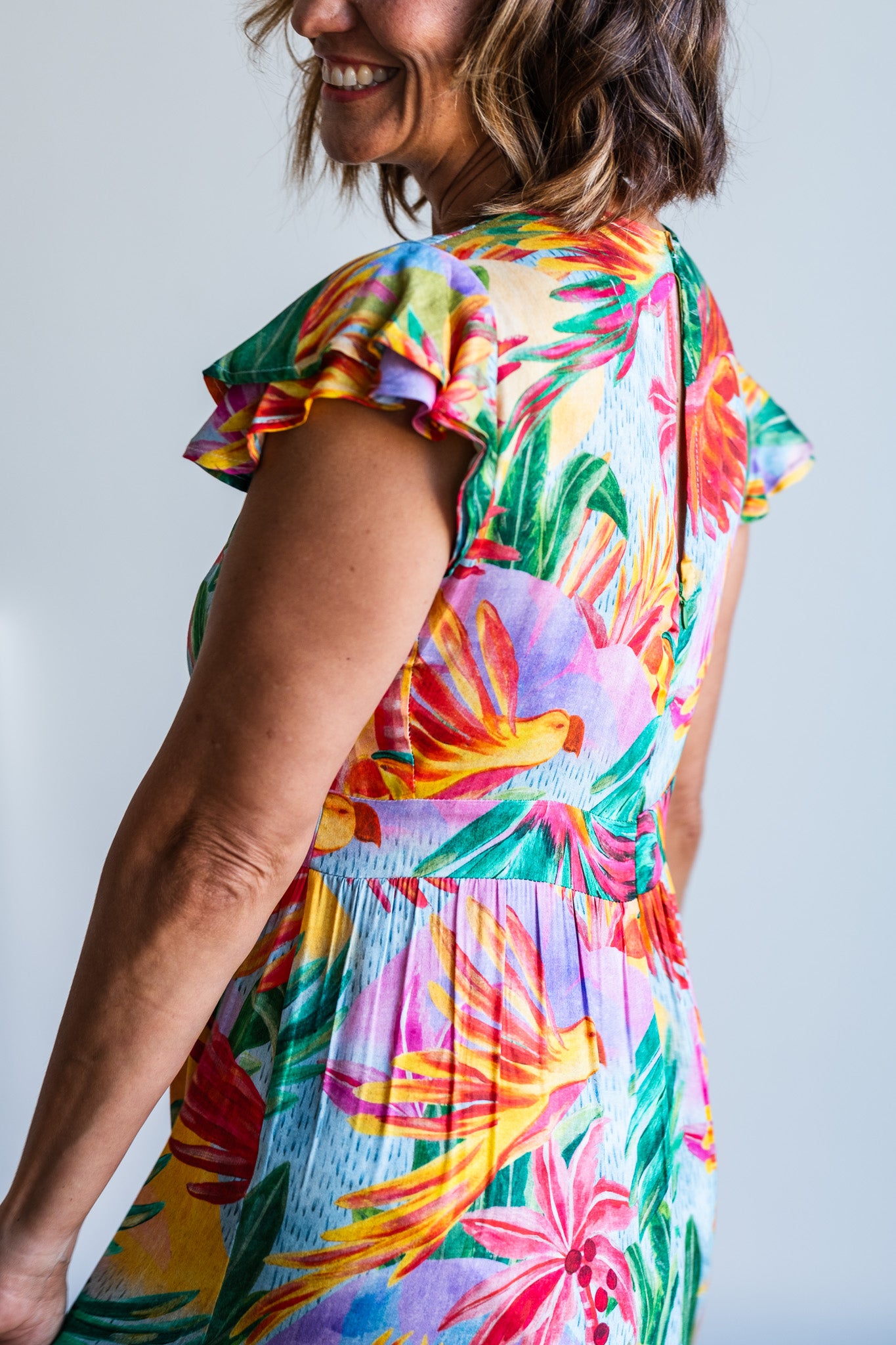 Joyful Dress - Tropical print