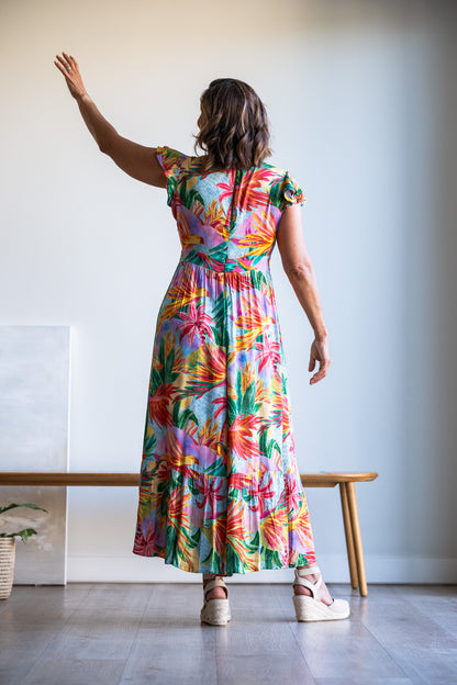 Joyful Dress - Tropical print