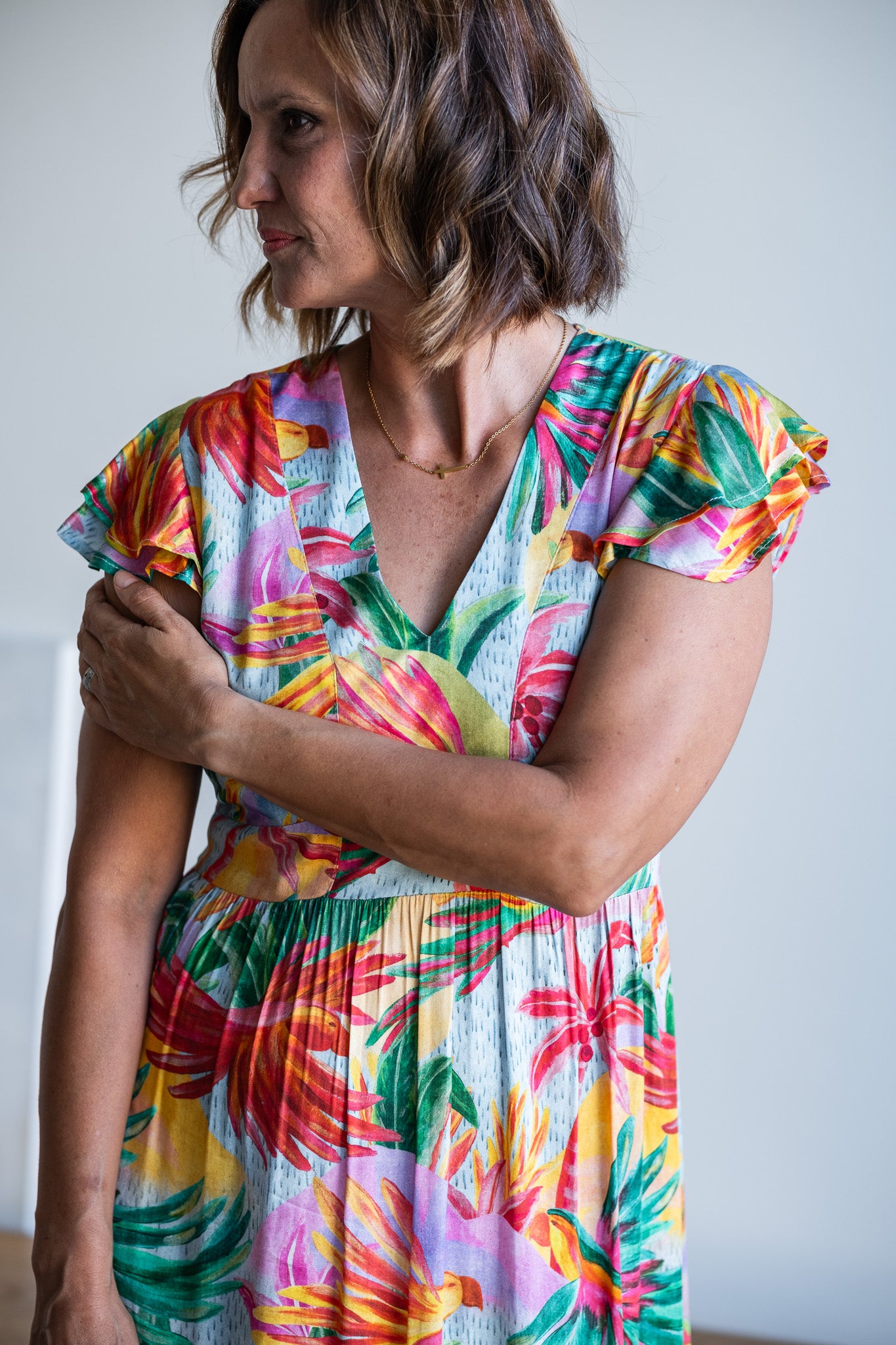 Joyful Dress - Tropical print