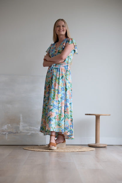 Genna Dress - Blue Floral