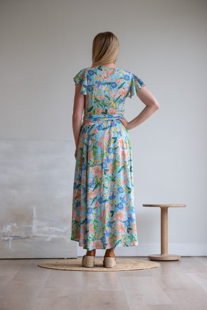 Genna Dress - Blue Floral