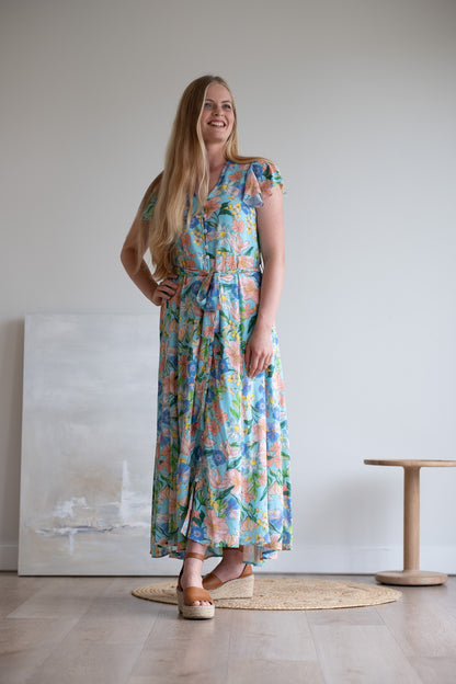 Genna Dress - Blue Floral