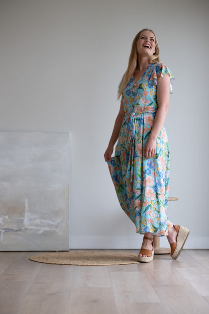 Genna Dress - Blue Floral