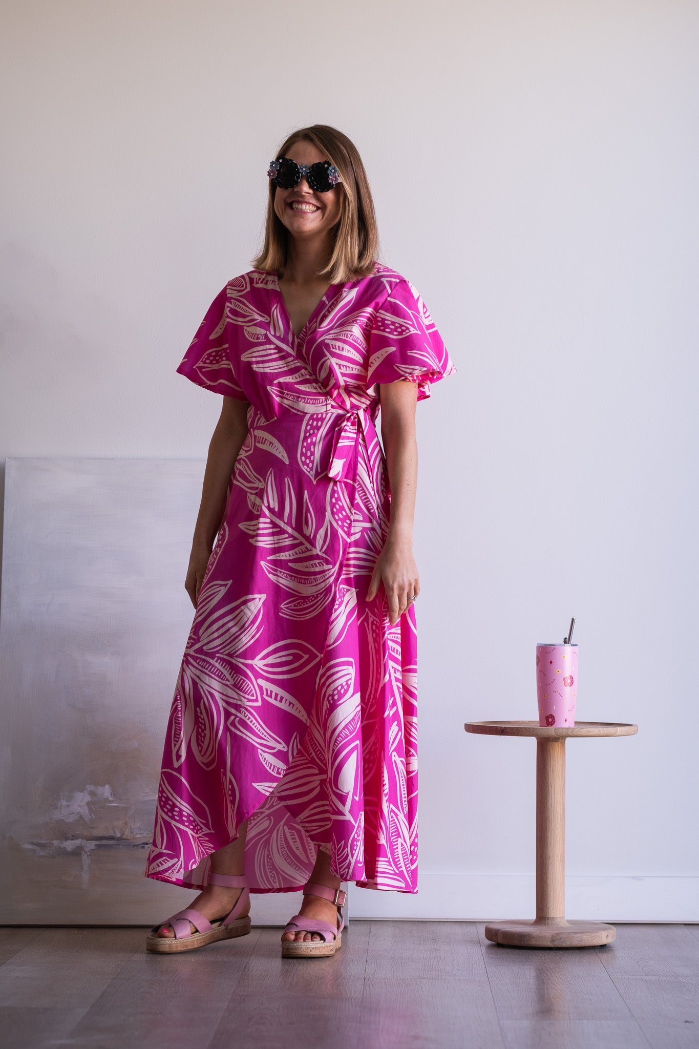 Ilze wrap dress - Pink