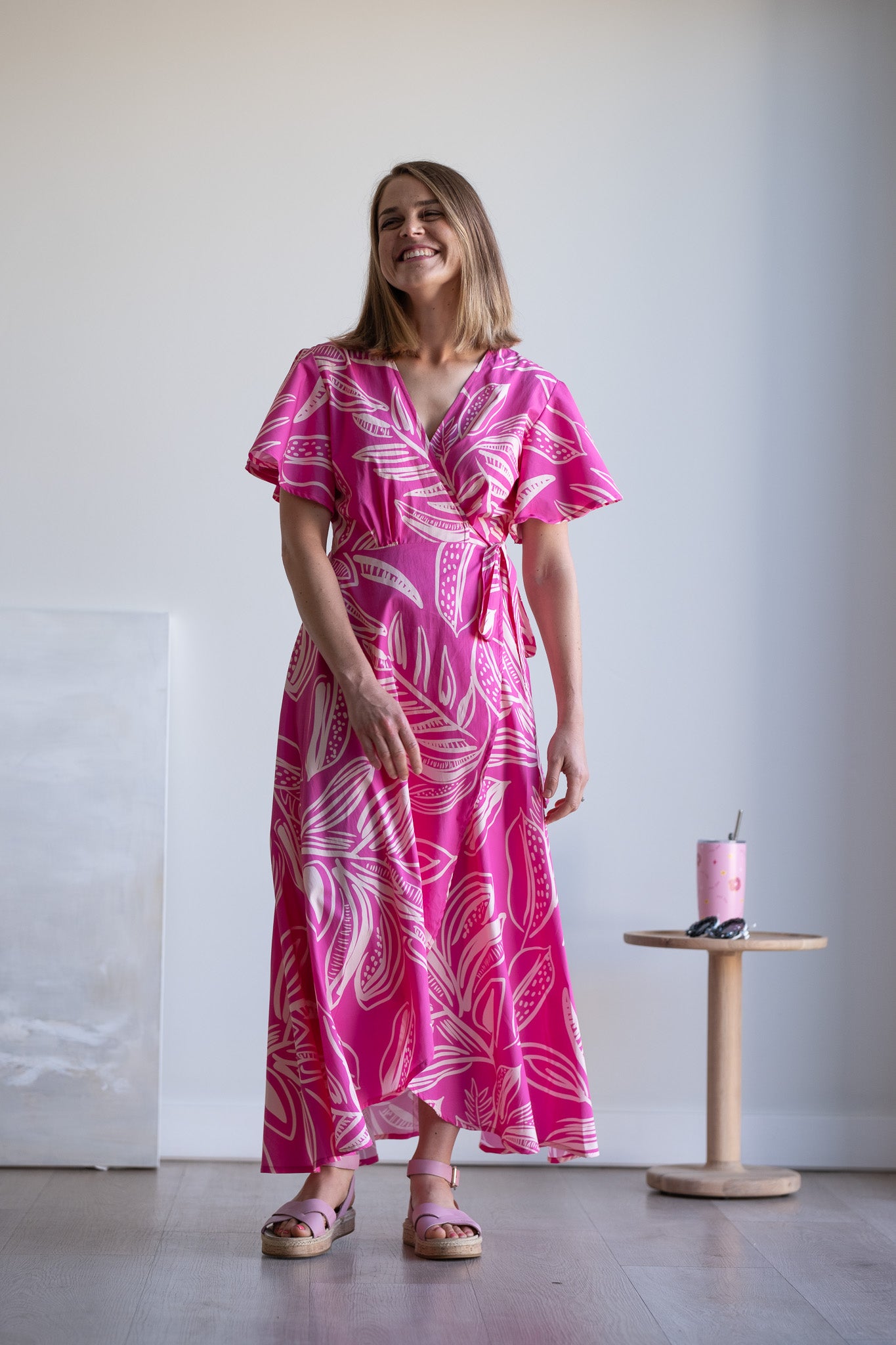 Ilze wrap dress - Pink