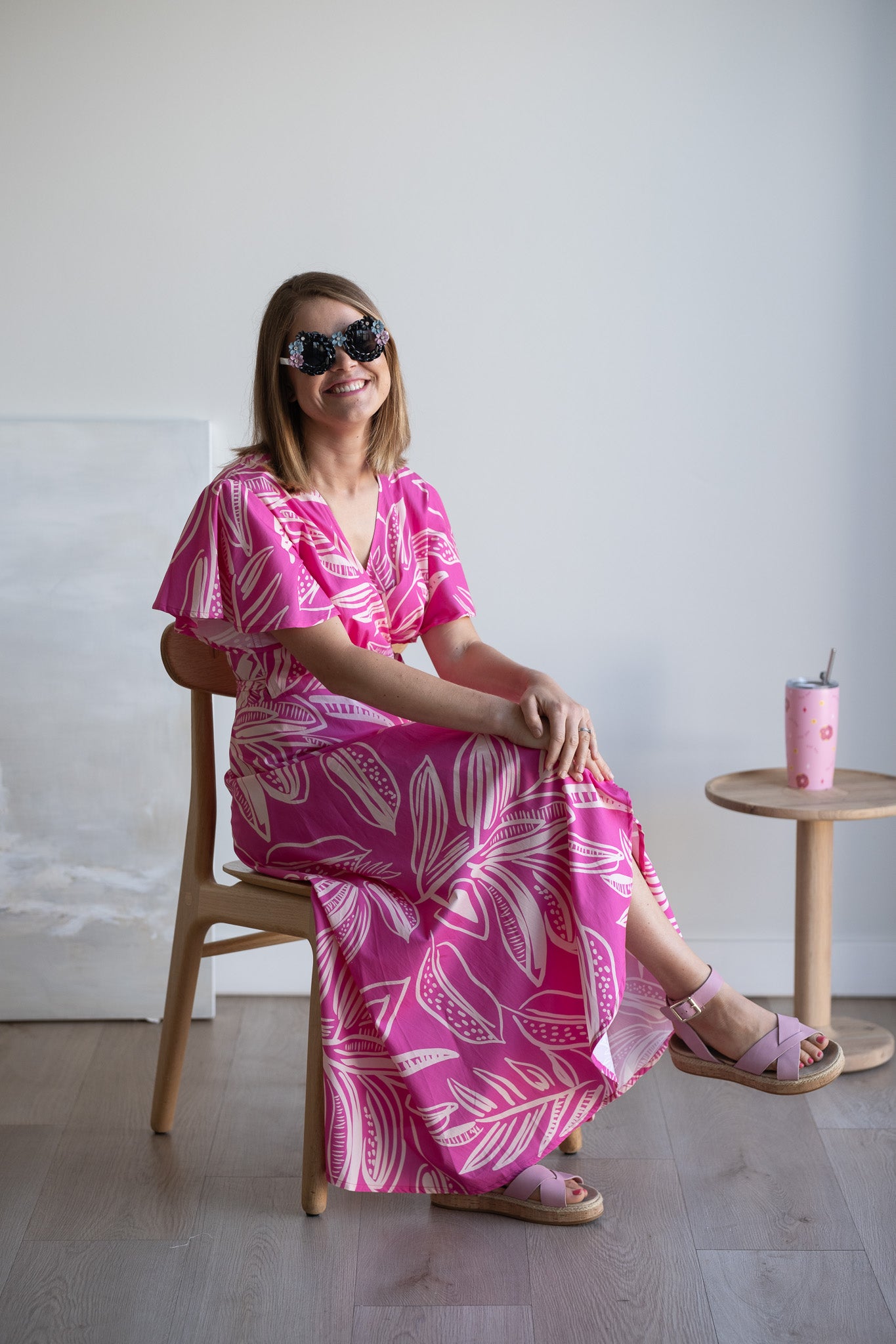 Ilze wrap dress - Pink