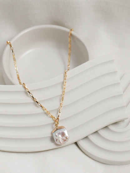 Gold Dipped Pearl Necklace