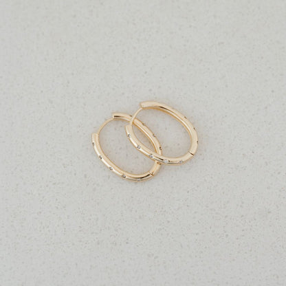 Large Oval Star Hoops