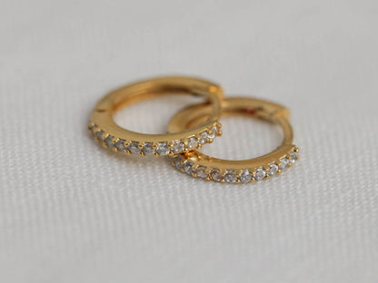 Medium Diamanté Hoop Earrings