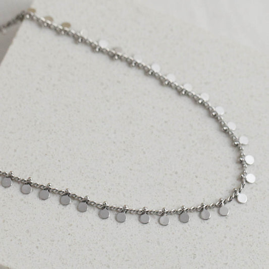 Multiple Silver Disc Necklace