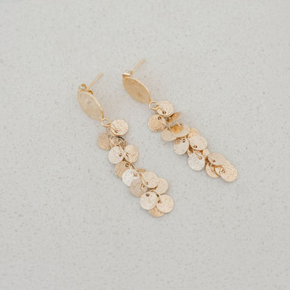 Multi Disc Drop Earrings