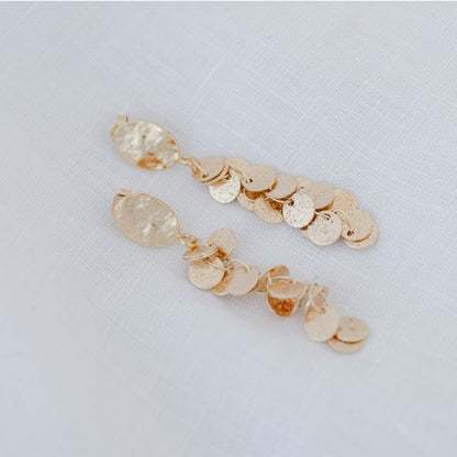 Multi Disc Drop Earrings
